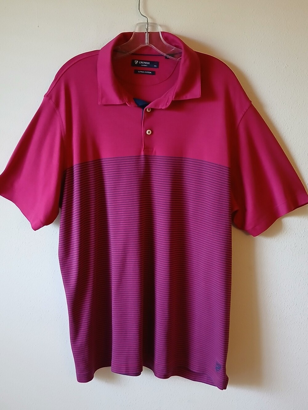 Cremieux Mens Short Sleve Striped Polo Size XXL Casual Prep